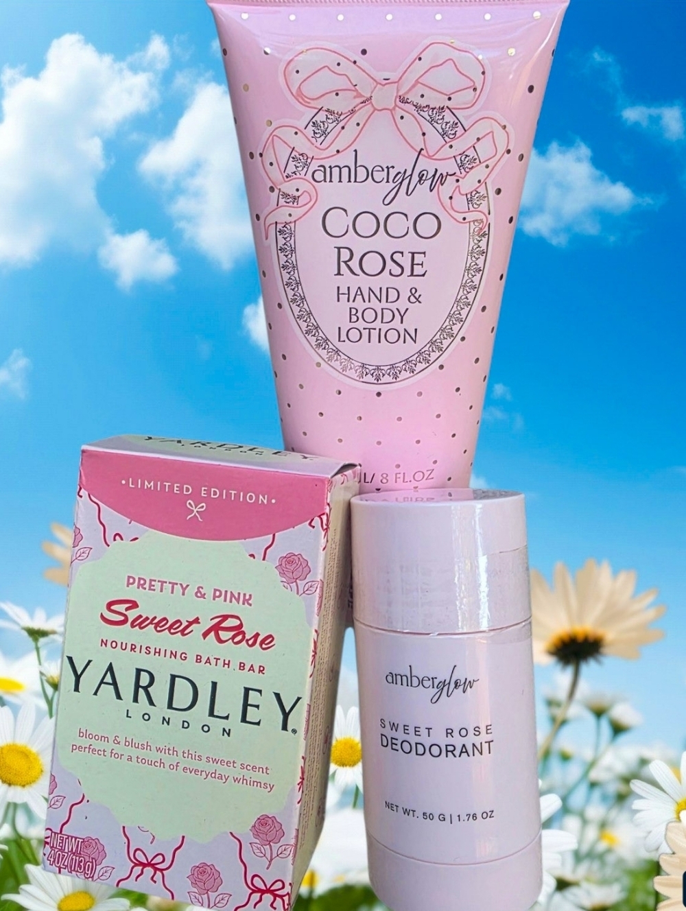 Sweet Rose Body Care Set 🌸 Yardley Soap + Lotion + Deodorant | Pink Girly Self